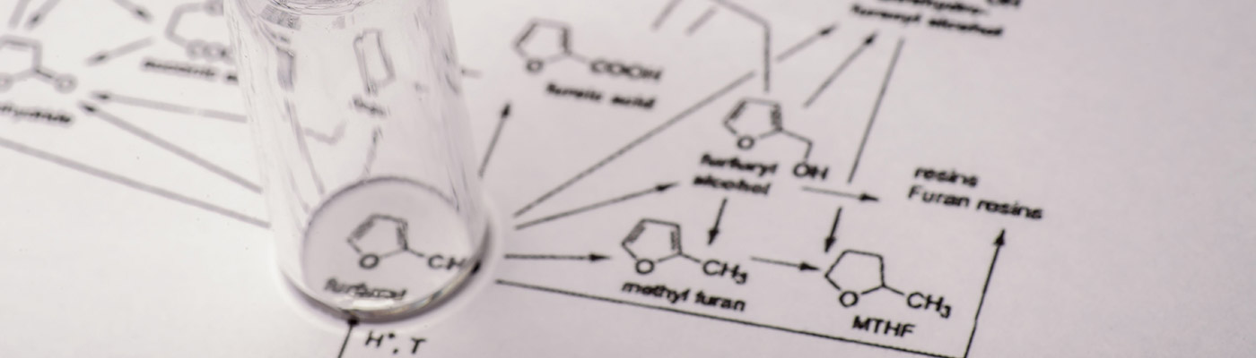 Sample tube on a diagram of molecular elements